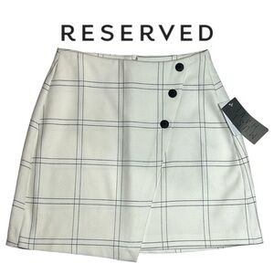 Reserved London Women’s Plaid Faux Wrap Mini Skirt - UK 8 = US 4‎